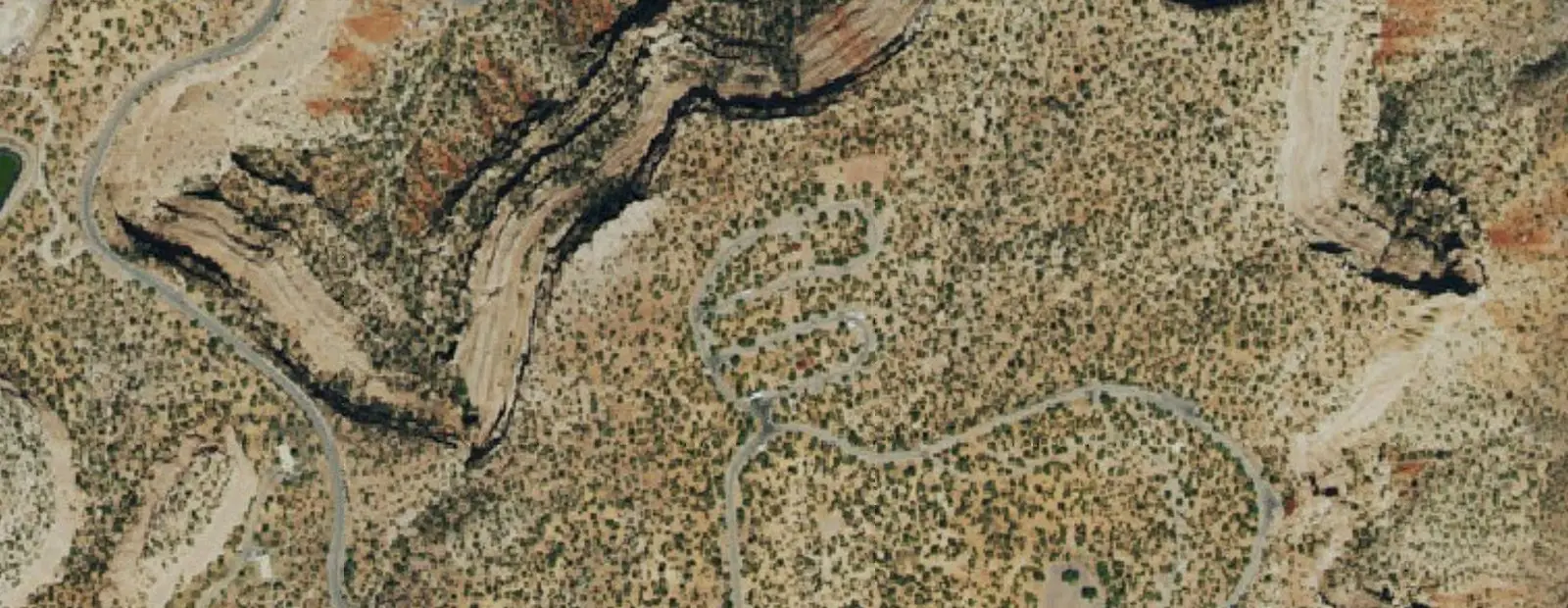 Satellite view of Saddlehorn Campground, with its 50 sites marked