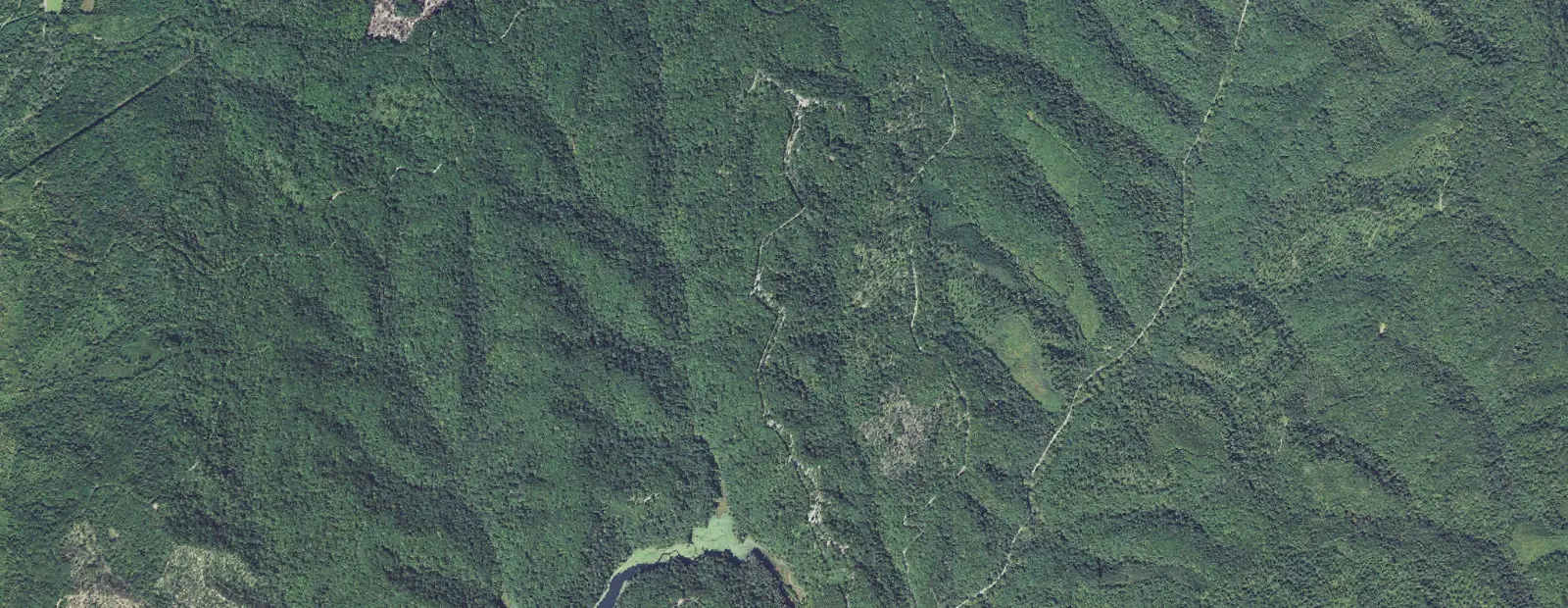 Satellite view of Lake Hope State Park Campground, with its 188 sites marked