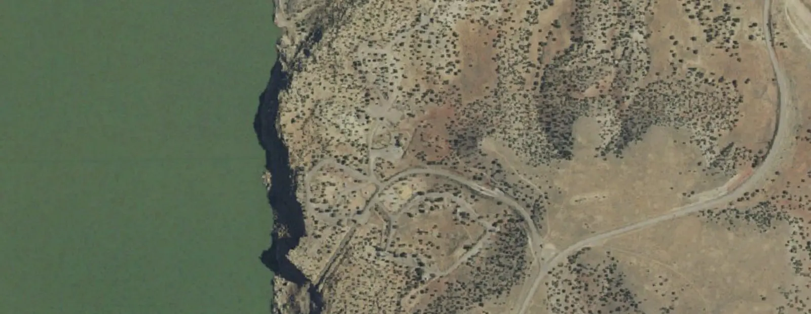 Satellite view of Riana Campground, with its 54 sites marked
