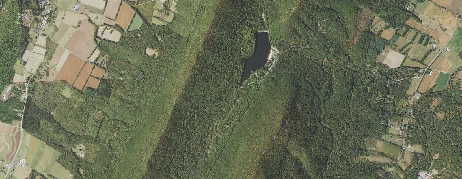 Satellite view of Cowans Gap State Park Campground, with its 203 sites marked