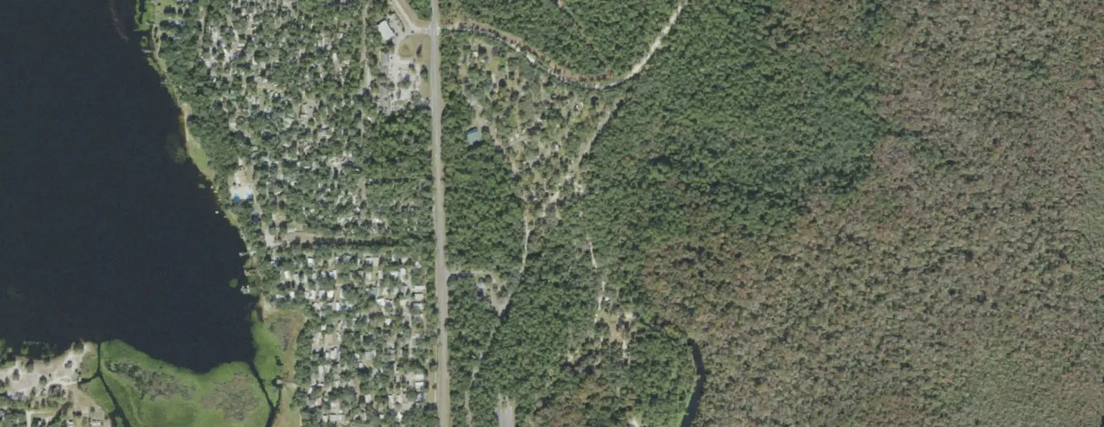 Satellite view of Salt Springs Recreation Area, with its 144 sites marked