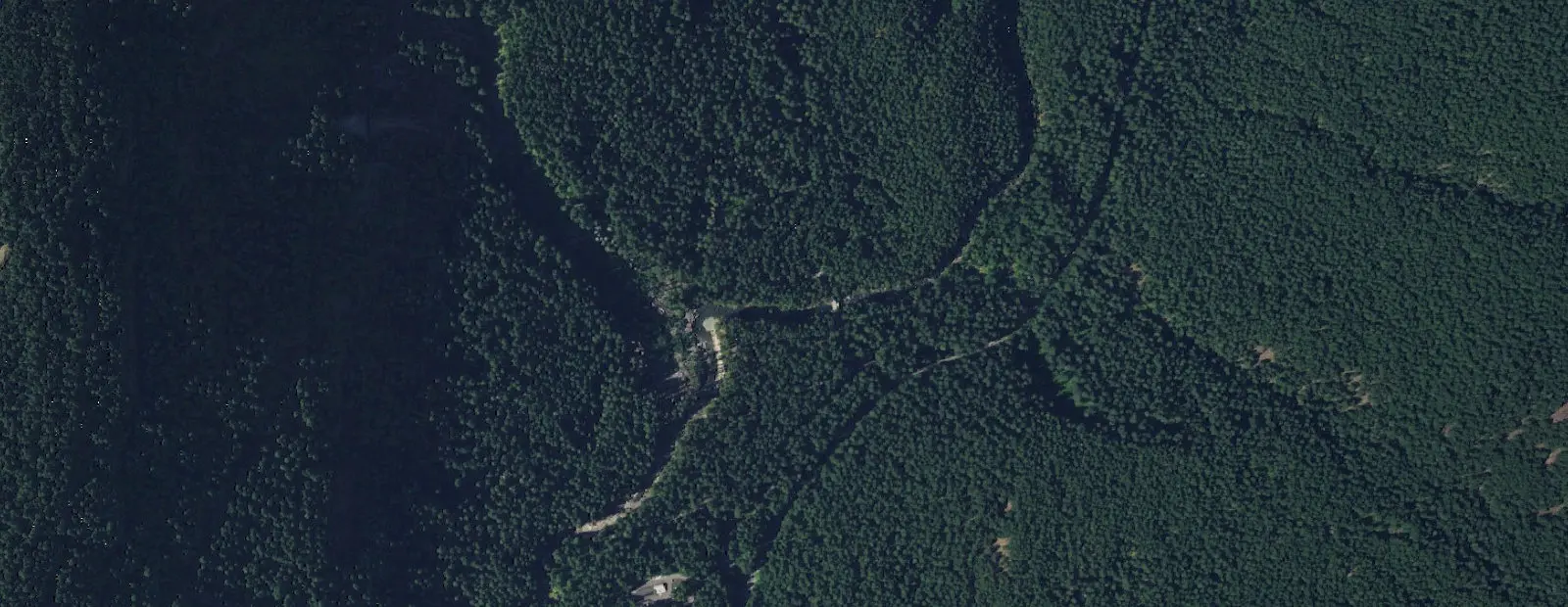 Satellite view of Ohanapecosh Campground, with its 154 sites marked