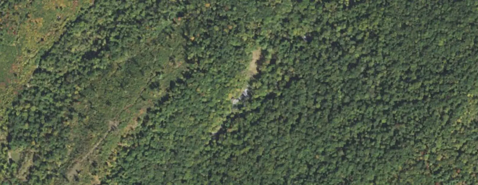 Satellite view of Fowlers Hollow State Park Campground, with its 18 sites marked