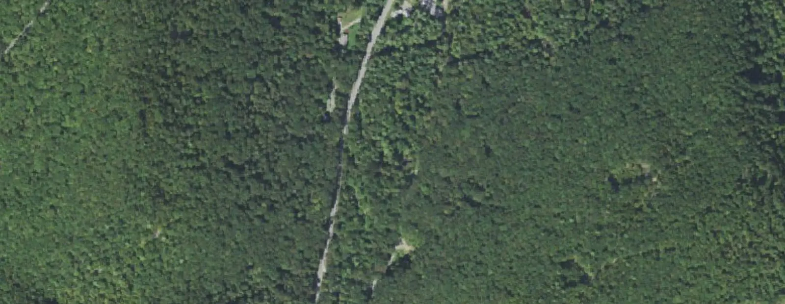 Satellite view of Ravensburg State Park Campground, with its 21 sites marked