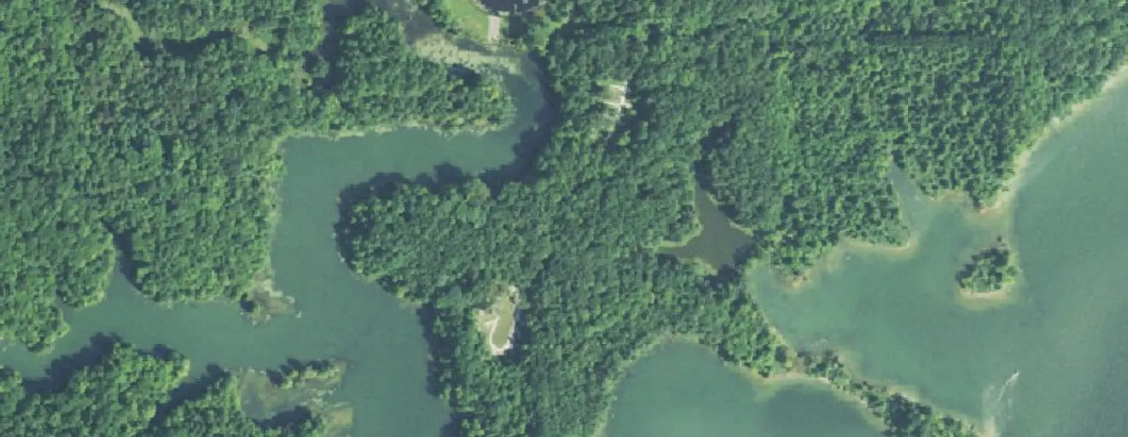 Satellite view of West Branch State Park Equestrian Camp, with its 22 sites marked