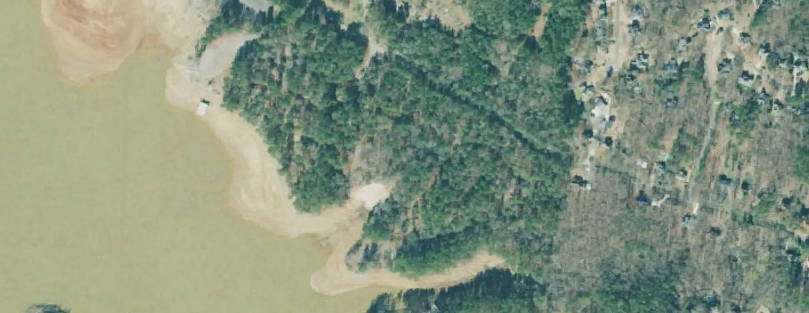 Satellite view of Victoria Campground, with its 72 sites marked