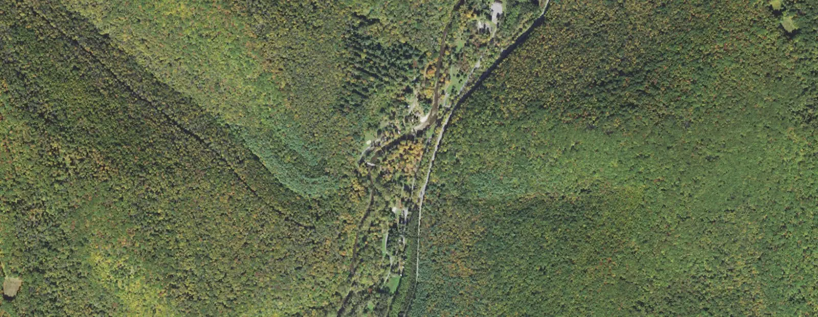 Satellite view of Ole Bull State Park Campground, with its 81 sites marked