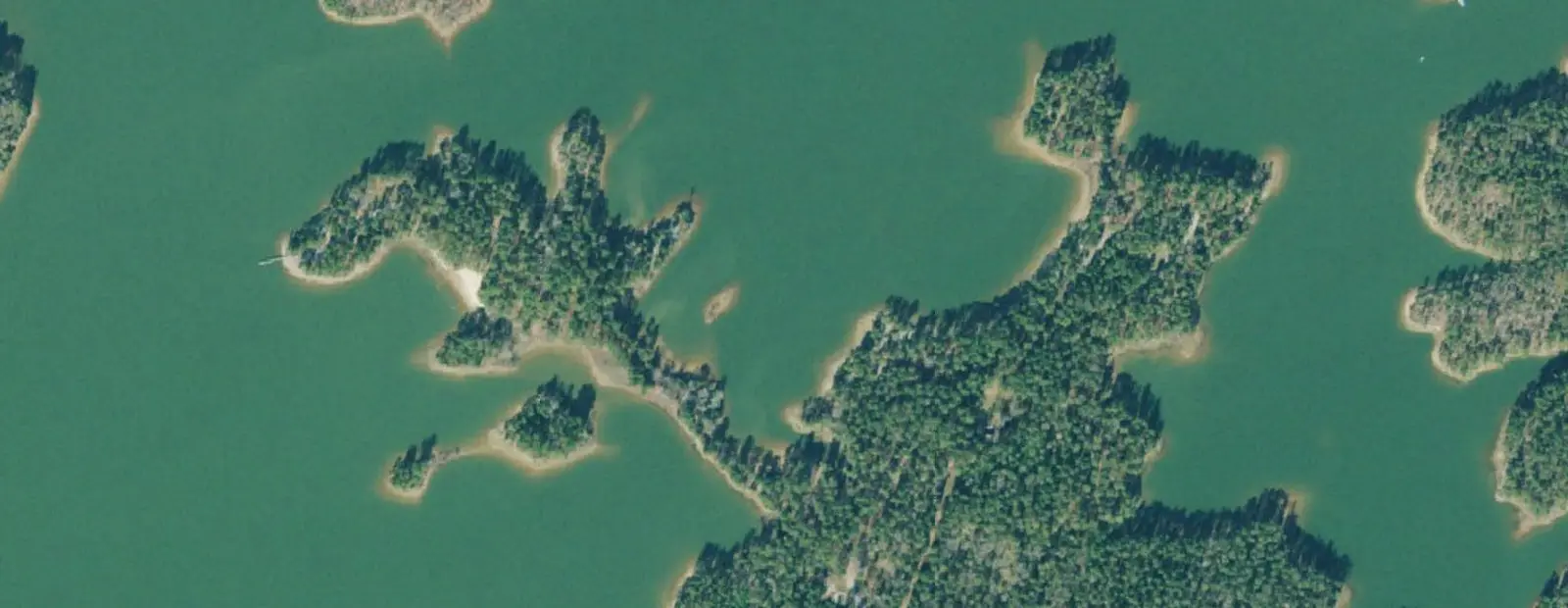 Satellite view of Winfield Campground, with its 79 sites marked