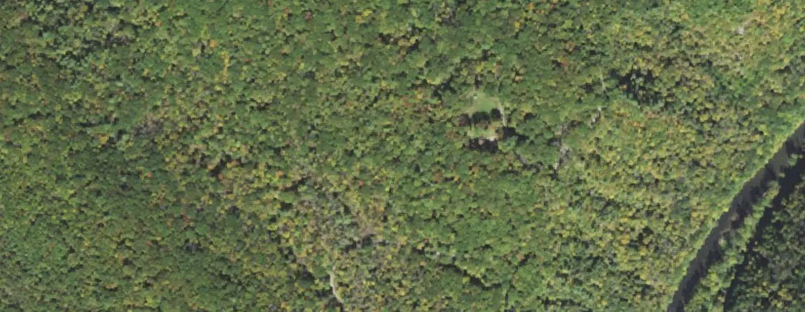 Satellite view of Colton Point State Park Campground, with its 26 sites marked